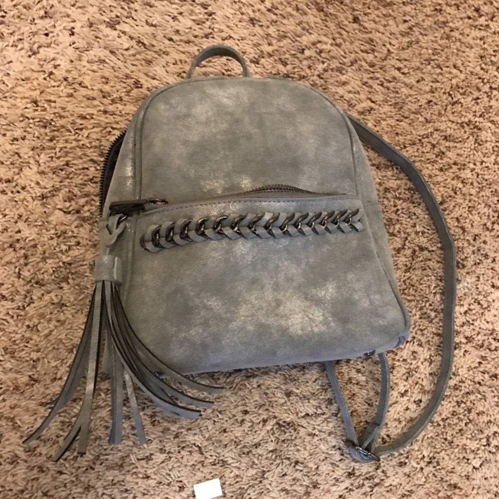 Grey Mini Backpack